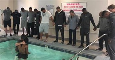 Eagles Football Player Baptized In Hotel Pool 