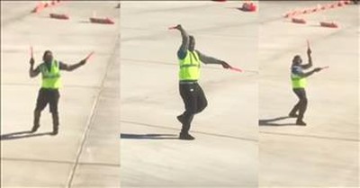 Airport Employee's Dance Moves Go Viral 