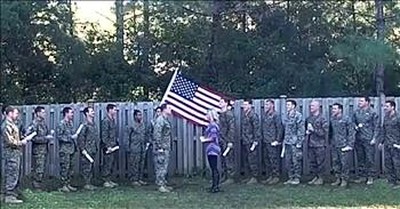Military Widow Uses Late Husband's Friends For Gender Reveal 