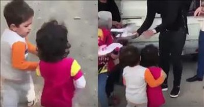 Little Boy Makes Sure His Friend Gets Food First 