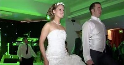 Bride And Groom Riverdance At Wedding 
