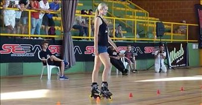 Skating Champion Impresses With Unique Moves 