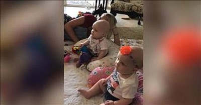 Precious Twins Stop Crying When Mom Plays Their Favorite Song 