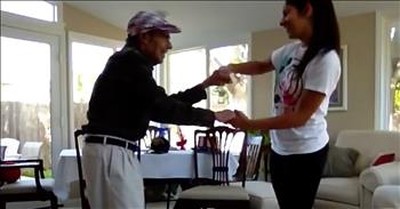 Granddaughter Dances With 93-Year-Old Granddad With Alzheimer's 
