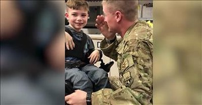 Air Force Dad Surprises Family With Homecoming 