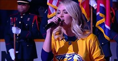 Carrie Underwood Nails 'The National Anthem' For Husband's Team 