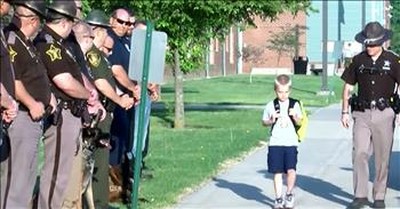 5-Year-Old Gets Police Escort After Dad's Line Of Duty Death 