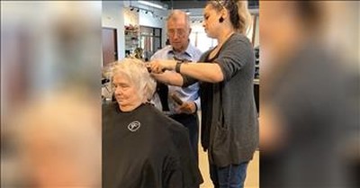 Husband Learns To Fix Wife's Hair When She Is No Longer Able 