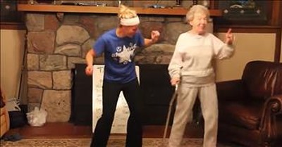 85-Year-Old Granny Busts A Move During Talent Show 