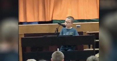 4th Grader Plays Piano Rendition Of 'Imagine' At Talent Show
