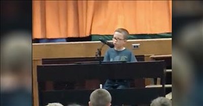 4th Grader Plays Piano Rendition Of 'Imagine' At Talent Show 