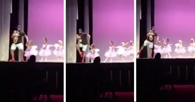 Dad Joins in Dance Routine When His Toddler Gets Stage Fright