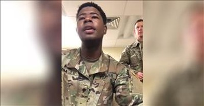 US Soldiers Sing 'Amazing Grace' A Cappella 