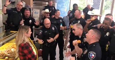 Police Officers Lip Sync To 'You've Lost That Loving Feeling'