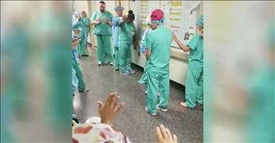 Doctors And Nurses Gather To Pray In The Hospital  