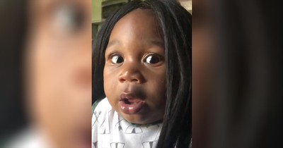 Mom Cracks Up At Baby Wearing A Wig
