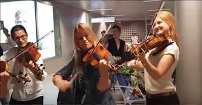 Flight Delay Leads To Incredible Orchestra Airport Performance 