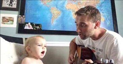Baby Shows Off Talent In Adorable Baby And Daddy Duet 
