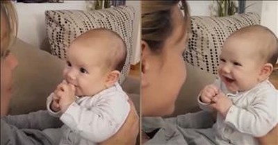 Adorable Baby Girl Reacts To Mom Singing Little Mermaid Disney Song 