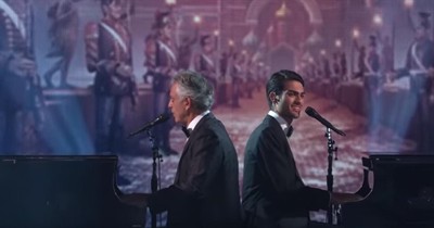 Andrea Bocelli & Son Sing First Duet Together