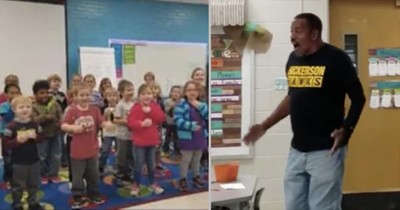 Kindergarten Class Signs 'Happy Birthday' Song For Deaf Custodian