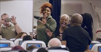 Kingdom Choir Flash Mob Performance On British Airways Flight 