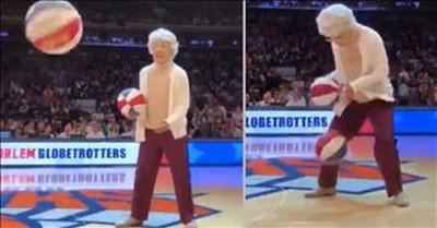 'Granny' Surprises Crowd with Amazing Trick Moves 
