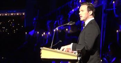 Chris Pratt Reads Nativity Story from Bible at Disneyland's Candlelight Service 