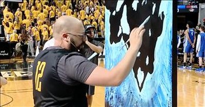 Man Sings The Star Spangled Banner While Painting 