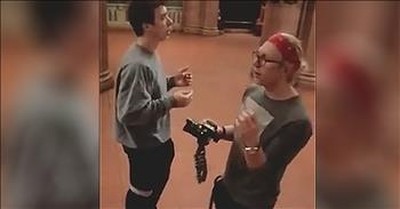2 Teens Sing The Doxology In A Cathedral 