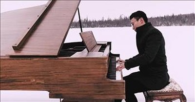 'Oceans' (Where Feet May Fail)' Piano Performance On Frozen Lake 