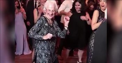 96-Year-Old Granny Shows Off Moves On The Dance Floor 