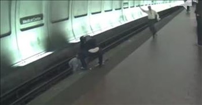Good Samaritans Save Blind Man Before Train Hits Him 