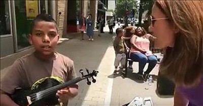 10-Year-Old Violinist Tyler Butler-Figueroa Stuns Crowd On The Street 