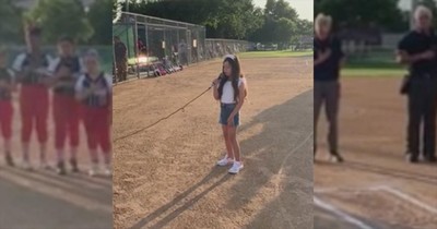 9-Year-Old Stuns With Impromptu 'Star-Spangled Banner' At Ballpark
