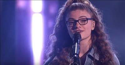 15-Year-Old Sophie Pecora Sings Original Song About Finding Happiness On AGT 