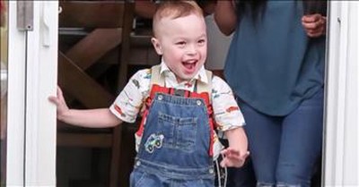 4-Year-Old Boy With Rare Disorder Plays Outside For The First Time 