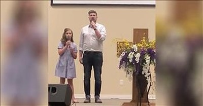 Father-Daughter Duet To Lauren Daigle's 'Rescue' At Church 