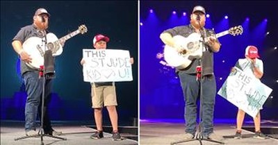 Country Singer Luke Combs Brings Young Fan From St. Jude's To Tears  