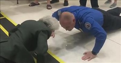 84-Year-Old Army Nurse Completes 10 Pushups  