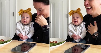 Mom Cannot Stop Laughing At Baby's First Giggles