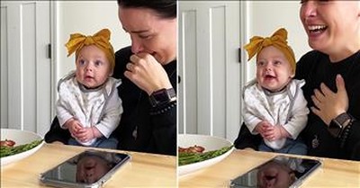 Mom Cannot Stop Laughing At Baby's First Giggles 