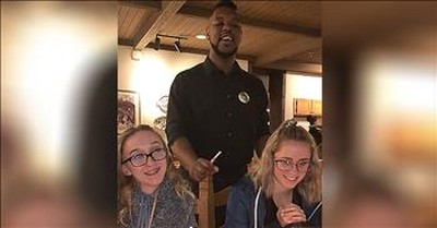 Olive Garden Waiter With Golden Voice Stuns Singing 'Happy Birthday'  