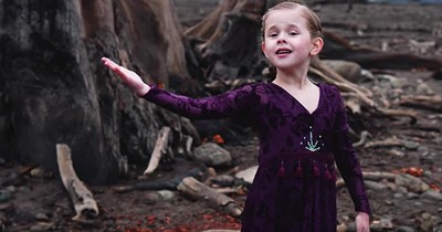 7-Year-Old Claire Crosby Sings 'Into The Unknown' From Frozen 2