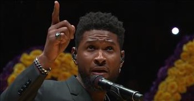 Usher Sings 'Amazing Grace' During Kobe Bryant Tribute 