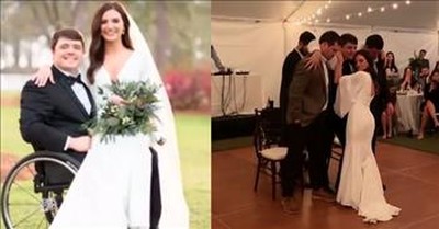 Friends Help Paralyzed Groom Dance With Bride On Wedding Day 