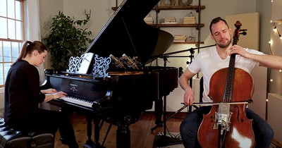 Husband And Wife Perform 'The Sound Of Silence' Duet On Piano And Cello