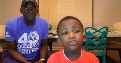 Little Boy Recites The ABC's With The Coolest Trick 