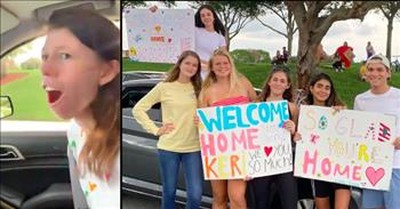 Teen Returns Home From Hospital And Sees A Cheering Crowd 