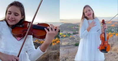 Teen Violinist Plays 'Amazing Grace (My Chains Are Gone)'
